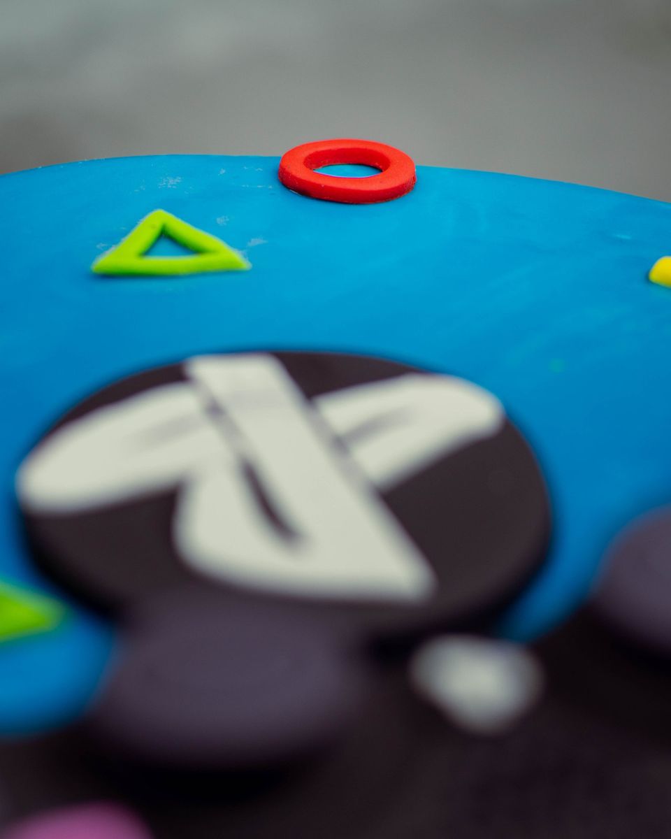 PlayStation controller and logo