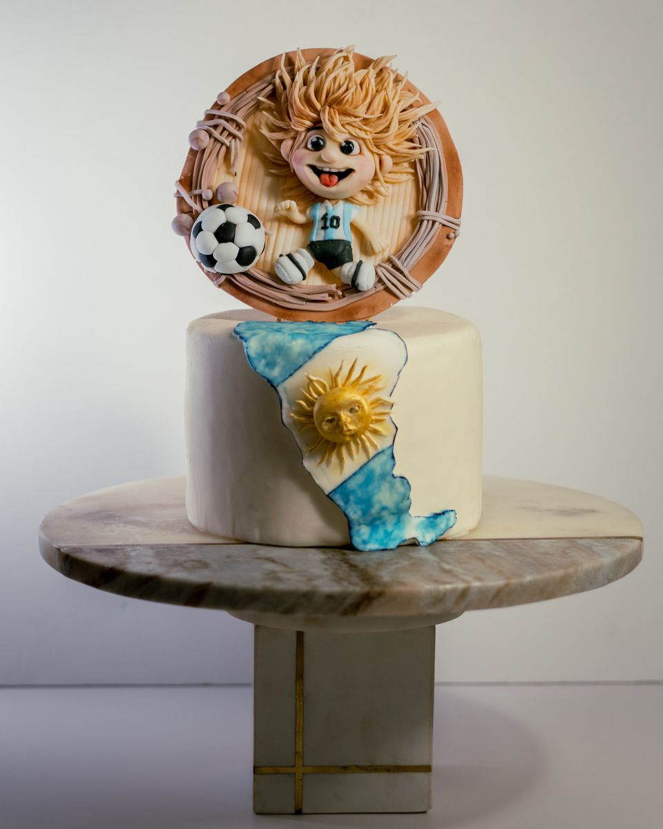 Football lion and Argentina design
