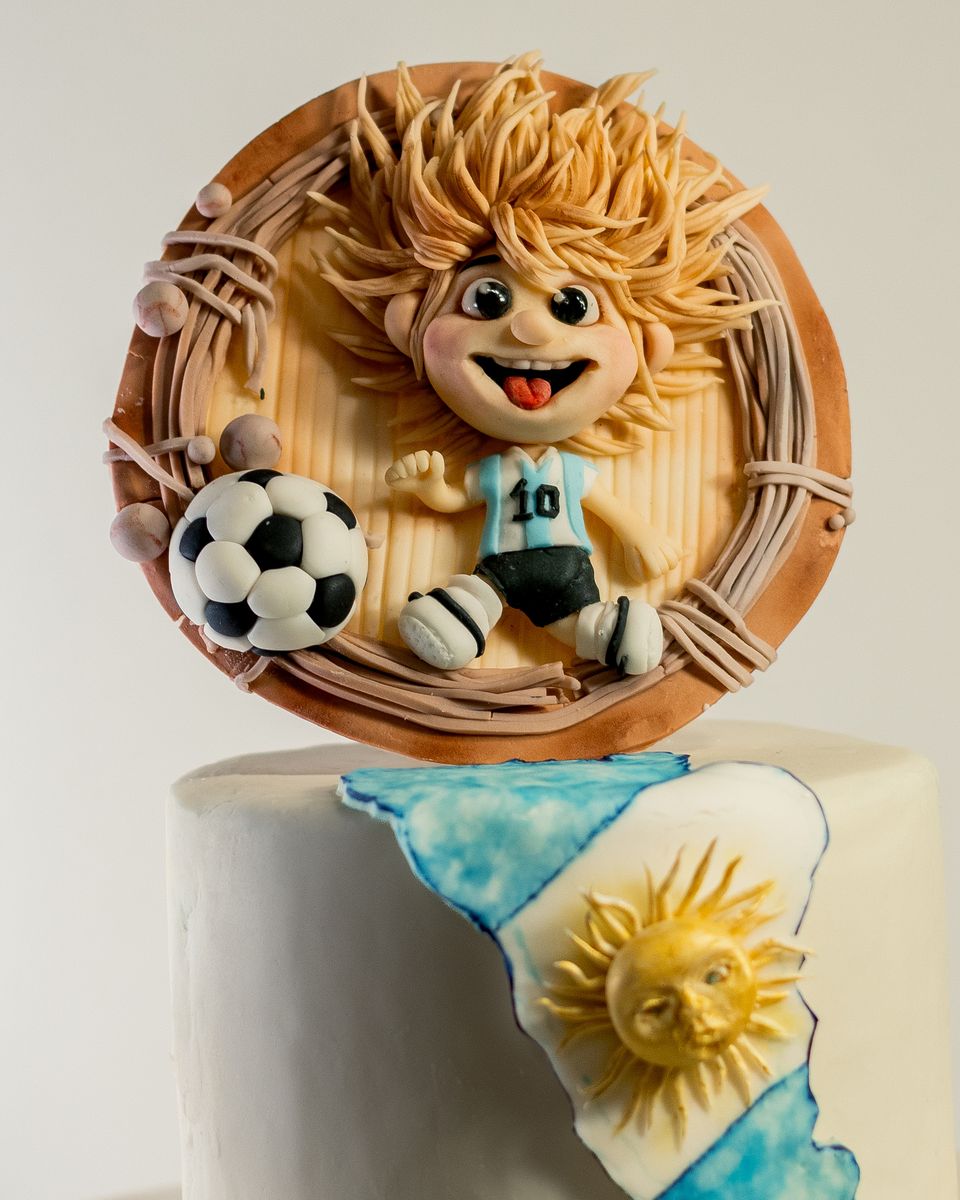Football lion and Argentina design