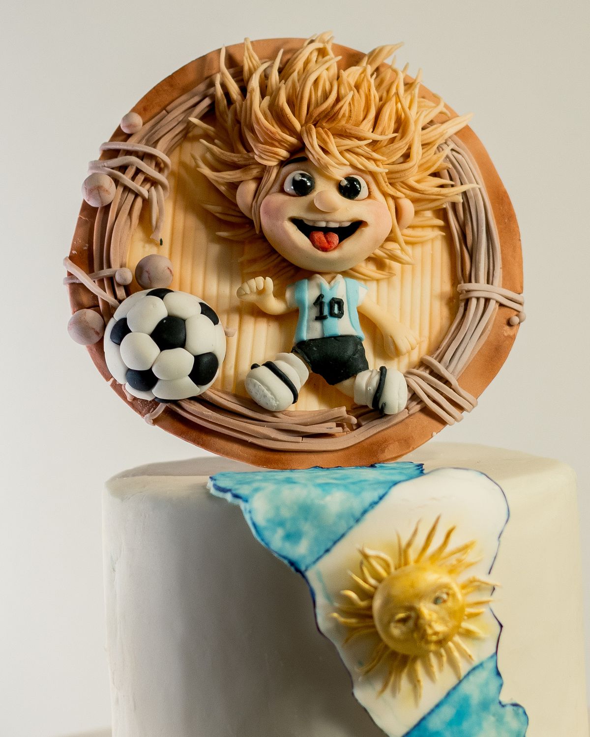 Football lion and Argentina design