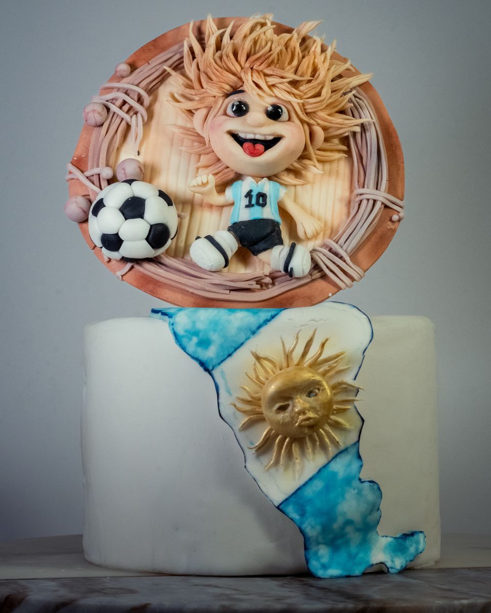 Football lion and Argentina design