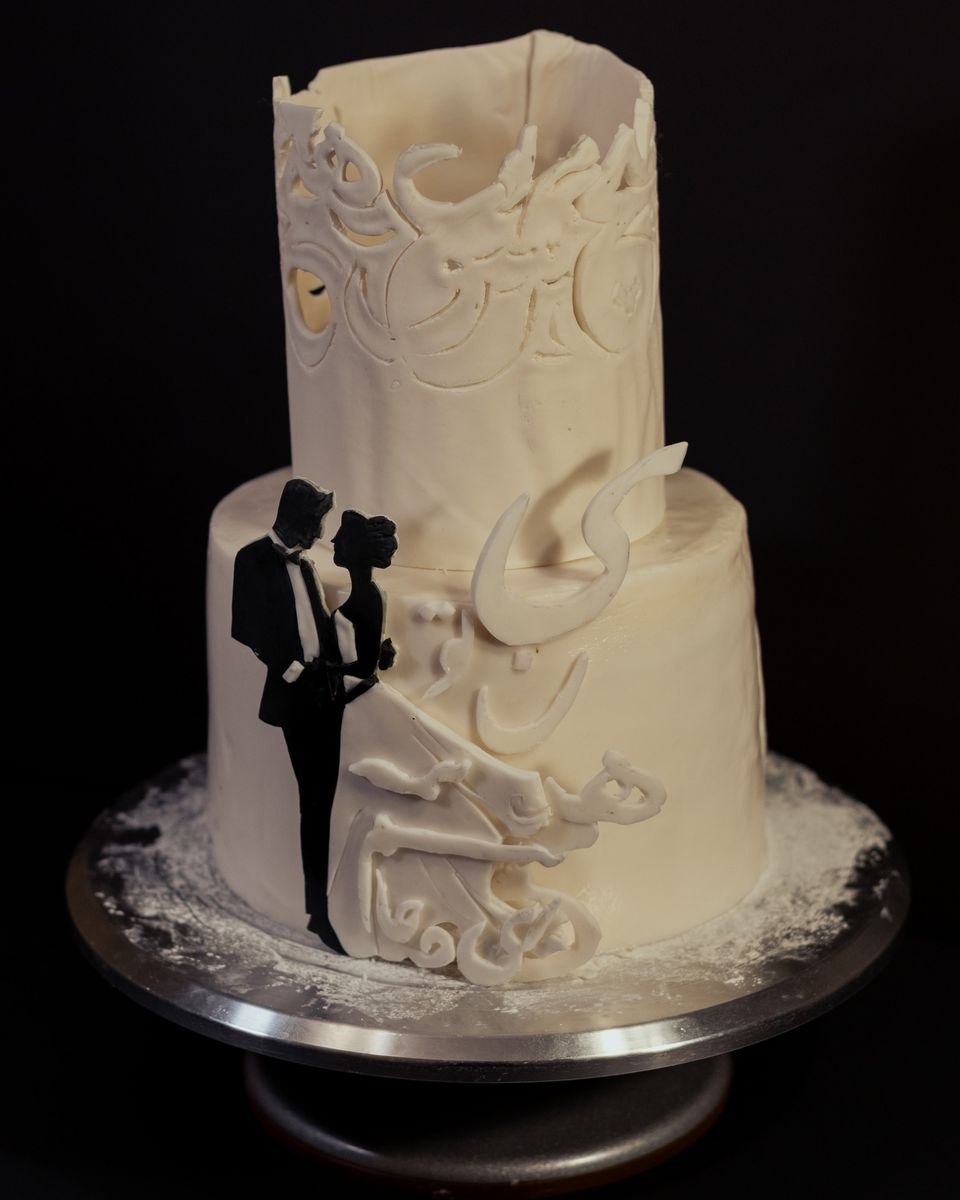 Wedding couple silhouette